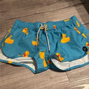 Molokai Kids Blue Duck Print Swim Shorts size xl